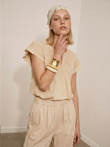 Blouse brodée Pollen