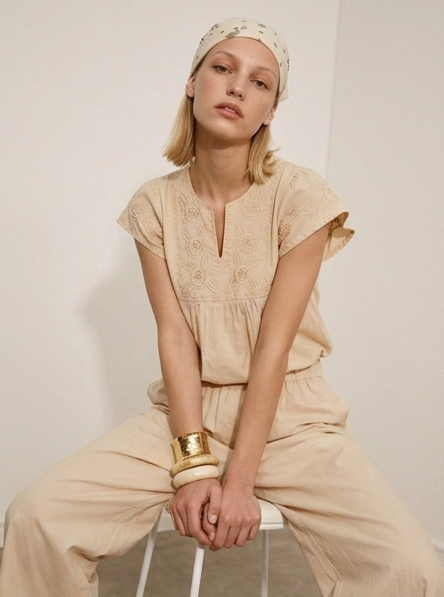 Blouse brodée Pollen